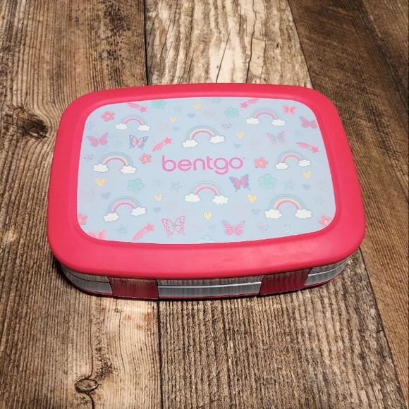 Bentgo Kids Lunch Box with Pink and Blue Design - Picture 1 of 2